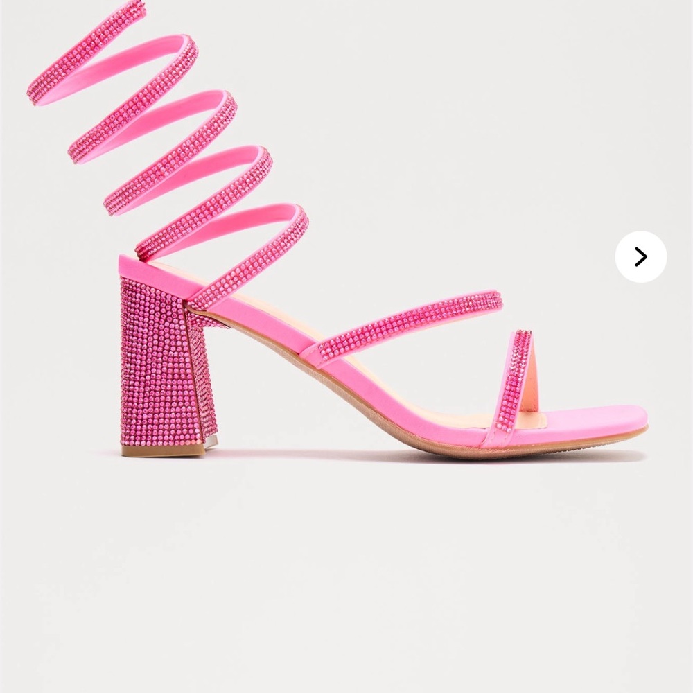 Fashion Nova Pink Strappy Heels